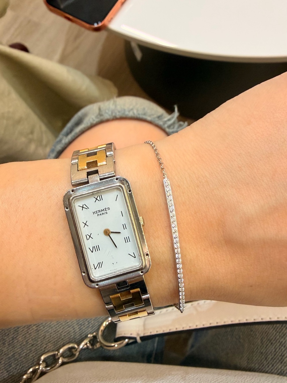 HERMES Croisiere CR1.240 Vintage Quartz Wonen’s Watch Roman Dial